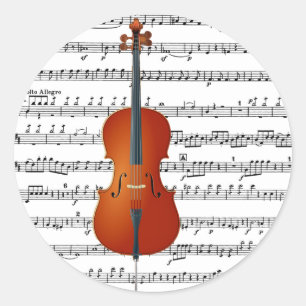 Cello & Me_ Ronde Sticker