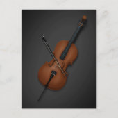 Cello met Bow over Strings Klassieke Muziek Briefkaart (Voorkant)