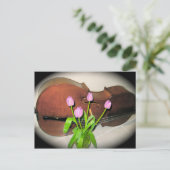 Cello met Tulips-briefkaart Briefkaart (Staand voorkant)