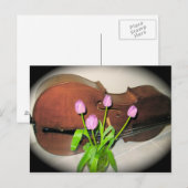 Cello met Tulips-briefkaart Briefkaart (Voorkant / Achterkant)