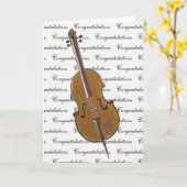 Cello Music Grade examen Gefeliciteerd Kaart (Gele Bloem)