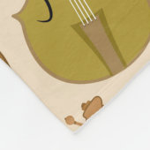 Cello Music Instrument Pattern Fleece Deken (Hoek)