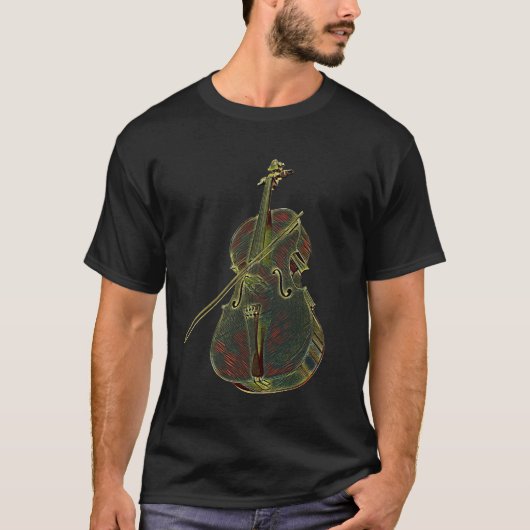 Cello Music Instrument Professional Musicus T-shirt (Voorkant)