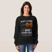 Cello Music is een meisje dat van Cello houdt Trui (Voorkant volledig)