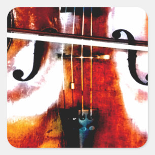 Cello Music is een prachtig artistiek leven Vierkante Sticker