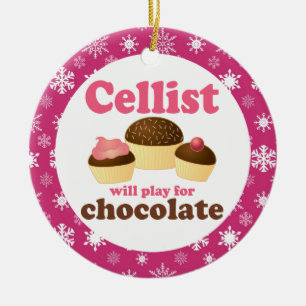 Cello Music-kerstversiering Keramisch Ornament