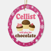 Cello Music-kerstversiering Keramisch Ornament (Links)