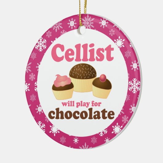 Cello Music-kerstversiering Keramisch Ornament (Links)