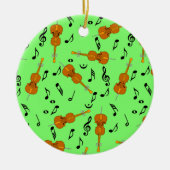 Cello Music Note Pattern Keramisch Ornament (Voorkant)