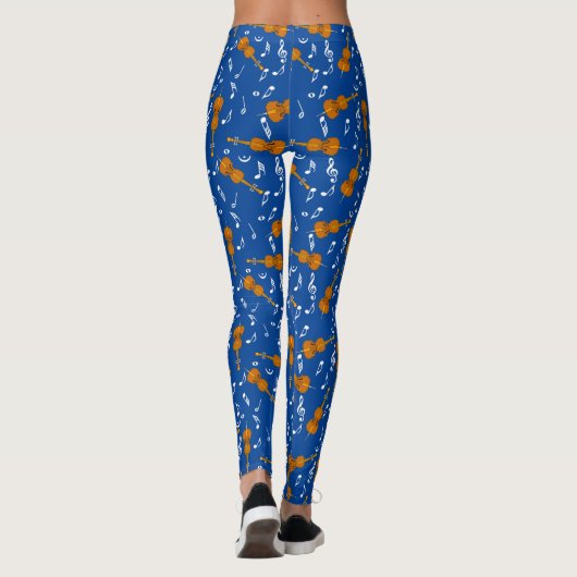 Cello Music Note Pattern Leggings (Achterkant)
