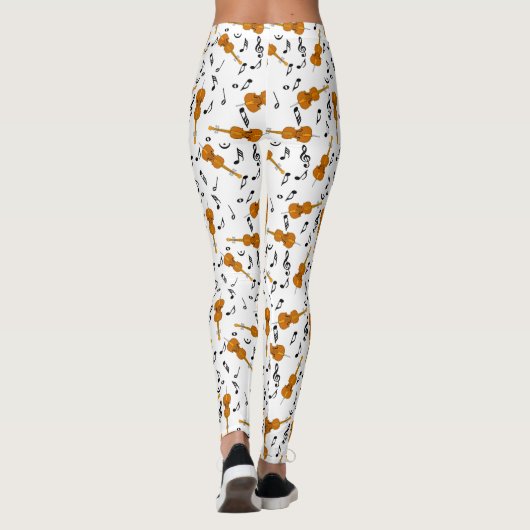 Cello Music Note Pattern Leggings (Achterkant)