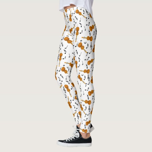 Cello Music Note Pattern Leggings (Links)