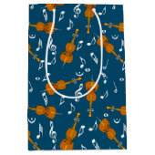 Cello Music Note Pattern Medium Cadeauzakje (Voorkant)