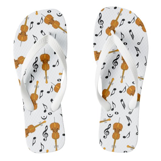 Cello Music Note Pattern Teenslippers (Voetbed)