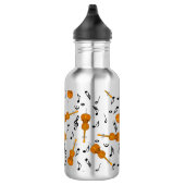 Cello Music Note Pattern Waterfles (Rechts)