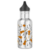 Cello Music Note Pattern Waterfles (Links)