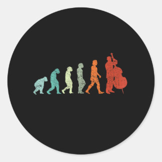 Cello Music Player Evolution Cellist Musician Ronde Sticker