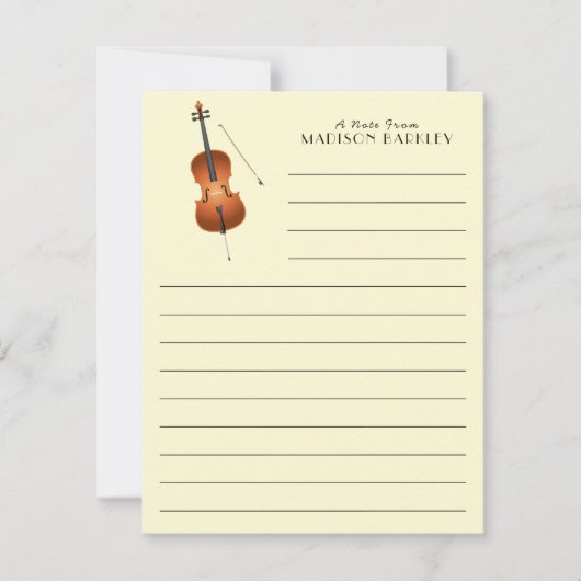 Cello Musician Music Teacher String Orchestra Bedankkaart (Voorkant)