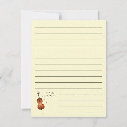 Cello Musician Music Teacher String Orchestra Bedankkaart (Achterkant)