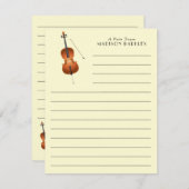 Cello Musician Music Teacher String Orchestra Bedankkaart (Voorkant / Achterkant)