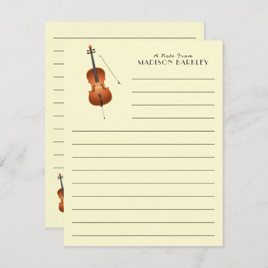 Cello Musician Music Teacher String Orchestra Bedankkaart (Voorkant / Achterkant)