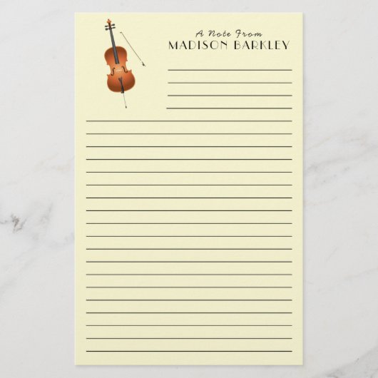 Cello Musician Music Teacher String Orchestra Briefpapier (Voorkant)