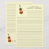 Cello Musician Music Teacher String Orchestra Briefpapier (Voorkant / Achterkant)