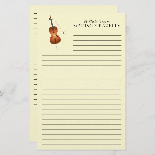 Cello Musician Music Teacher String Orchestra Briefpapier (Voorkant / Achterkant)