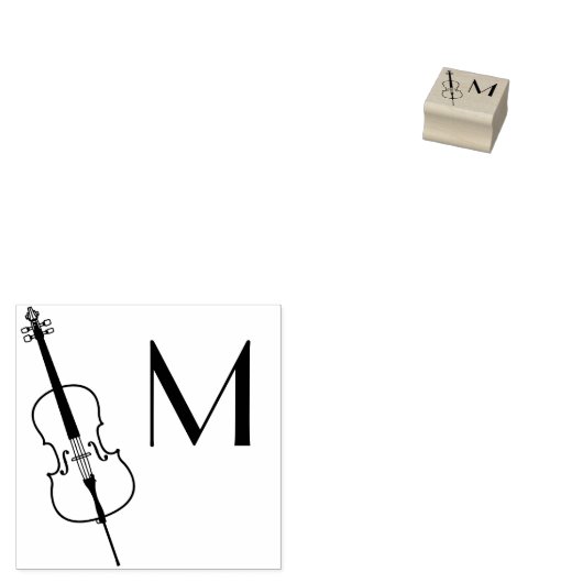 Cello Musician Music Teacher String Orchestra Rubberstempel (Gestempeld)