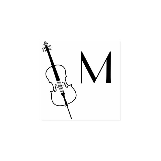 Cello Musician Music Teacher String Orchestra Rubberstempel (Afrduk)