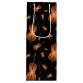 Cello Musician Music Teacher String Orchestra Wijn Cadeautas (Voorkant)
