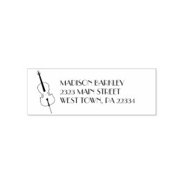Cello Musician Music Teacher String Orchestra Zelfinktende Stempel