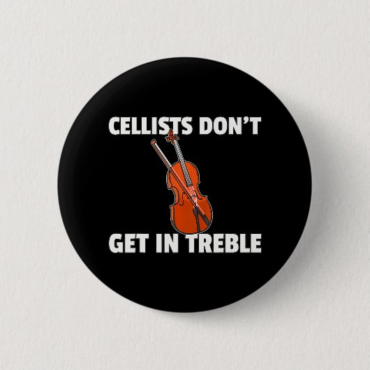 Cello muziek cellist of cello speler ronde button 5,7 cm (Voorkant)