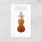 Cello Muziek Muzikant Docent Visitekaartje (Voorkant)
