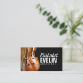 cello muziekinstrumenten visitekaartje (Staand voorkant)