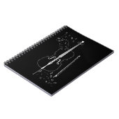 Cello Muzieknoten Instrument Musician Cellist Notitieboek (Linkerzijde)