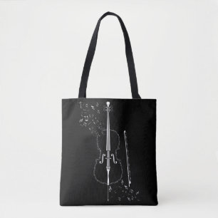Cello Muzieknoten Instrument Musician Cellist Tote Bag