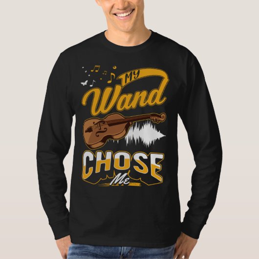 Cello My wand chose me Cellist Cello T-shirt (Voorkant)