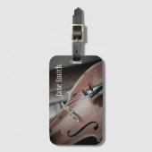 Cello-naam hoesje brass-instrument bagagelabel (Voorkant (verticaal))