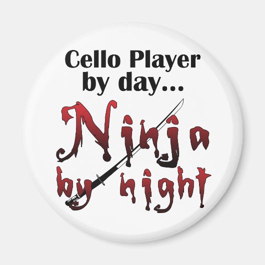 Cello Ninja Magneet (Voorkant)