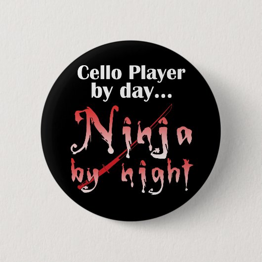 Cello Ninja Ronde Button 5,7 Cm (Voorkant)