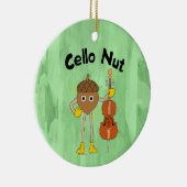 Cello Nut Keramisch Ornament (Rechts)