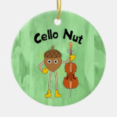 Cello Nut Keramisch Ornament (Voorkant)