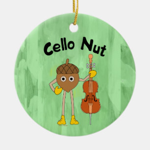 Cello Nut Keramisch Ornament