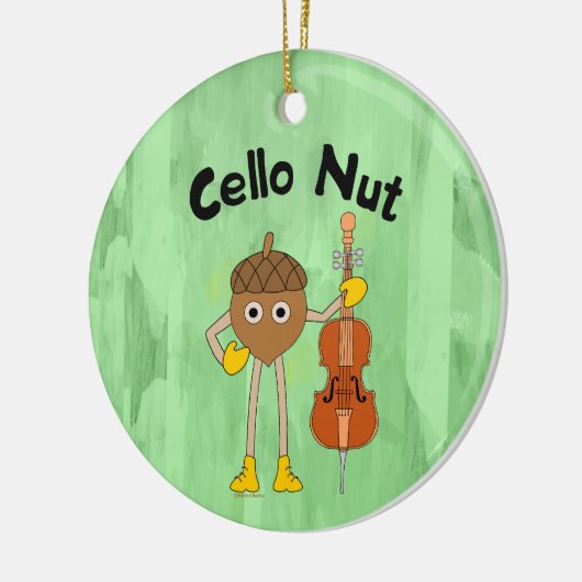 Cello Nut Keramisch Ornament (Links)