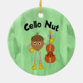 Cello Nut Keramisch Ornament (Achterkant)