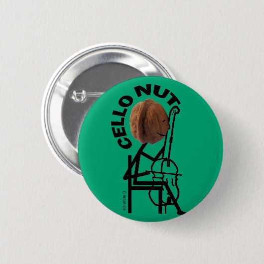 Cello Nut Ronde Button 5,7 Cm (Voorkant /achterkant)
