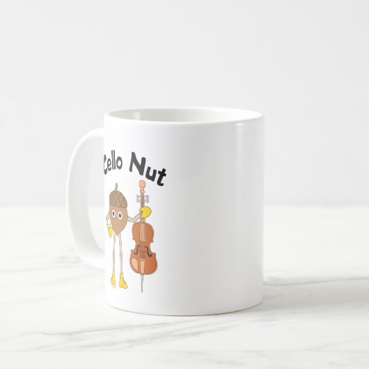 Cello Nut Tekst Koffiemok (Voorkant links)