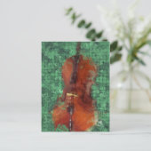 Cello on Green Briefkaart (Staand voorkant)