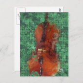 Cello on Green Briefkaart (Voorkant / Achterkant)